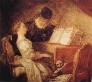 Jean Honore Fragonard The Music Lesson oil on canvas
